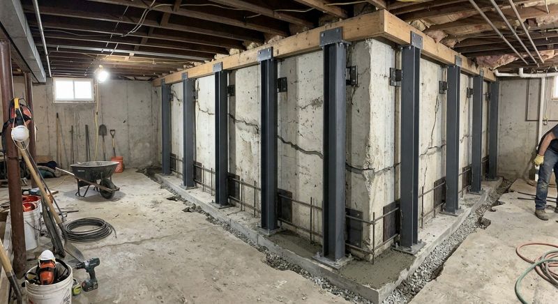 Basement Stabilization in Chesterfield, VA