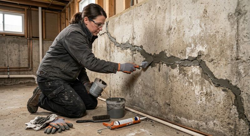 Cracked Basement Floor Repair in Chesterfield, VA