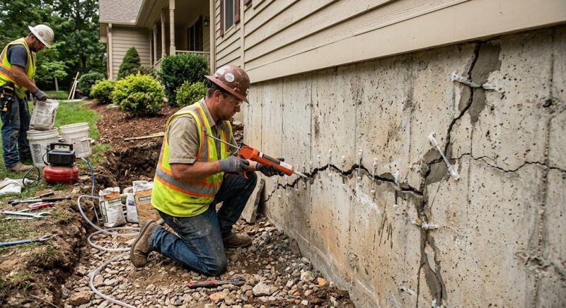 Cracked Foundation Repair in Mechanicsville, VA