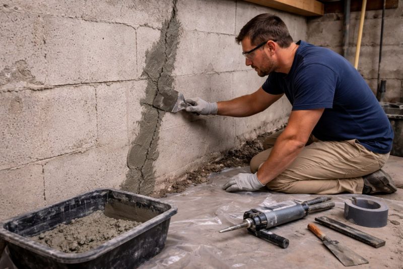 Foundation Crack Repair in Amelia Court House, VA