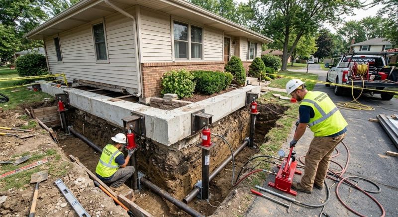 Foundation Jacking in Amelia Court House, VA
