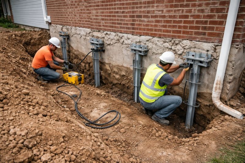 Helical Piers Installation in Chesterfield, VA