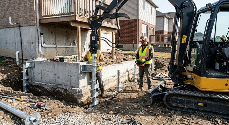 Helical Pile Installation in Chesterfield, VA