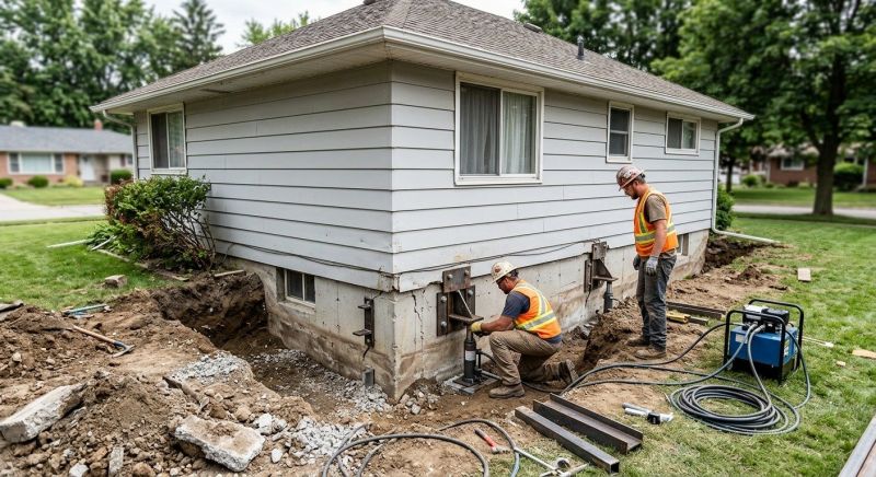 Sinking Foundation Repair in Dinwiddie, VA