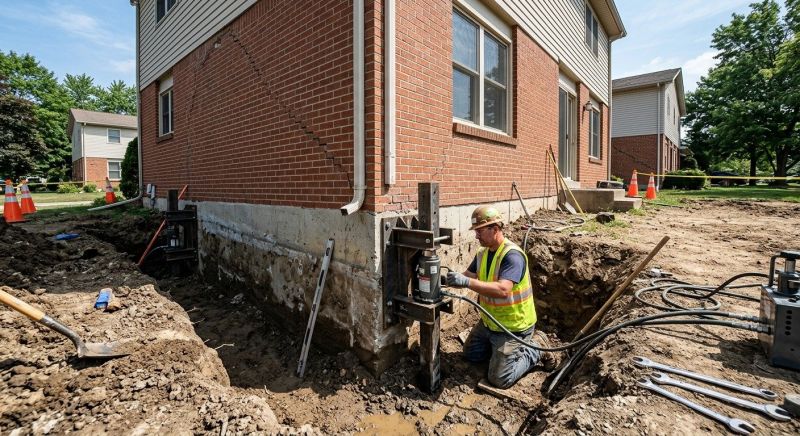 Sinking Foundation Repair in Goochland County, VA
