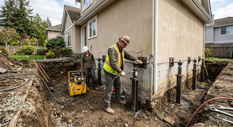 Sinking Foundation Repair in Henrico County, VA