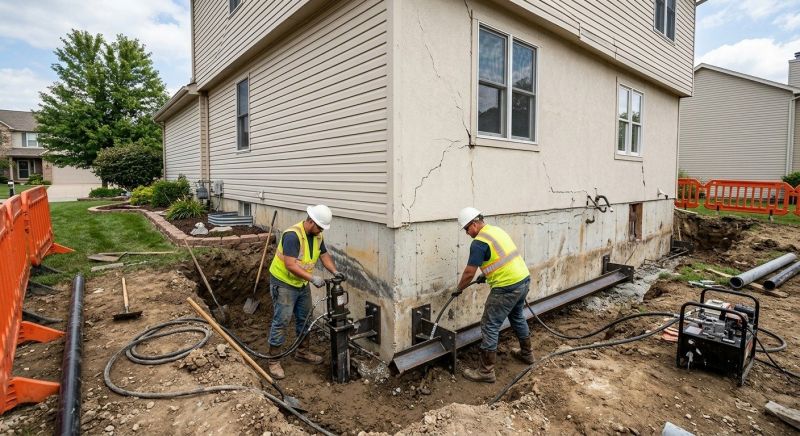 Sinking Foundation Repair in Prince George, VA