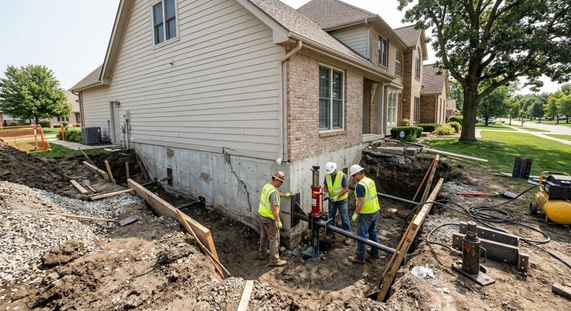 Sinking Foundation Repair in Richmond, VA