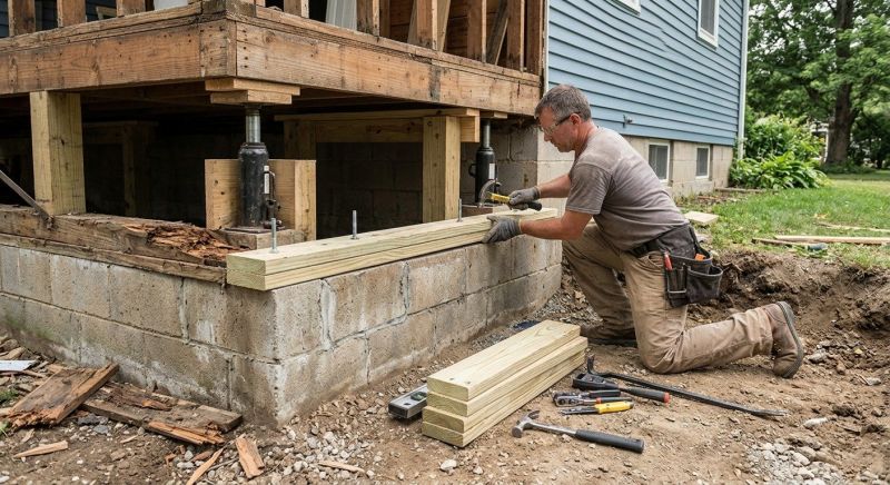 Sinking Foundation Repair in Rockville, VA